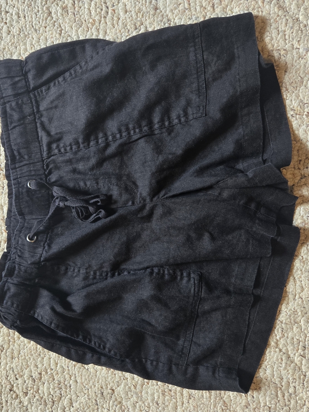 Kut from the Kloth Black Elastic Drawstring Shorts
